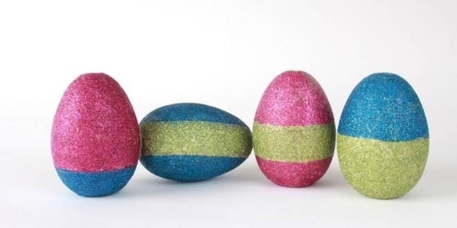 Πασχαλινά αυγά με χρυσόσκονη - Glitter Easter Eggs DIY