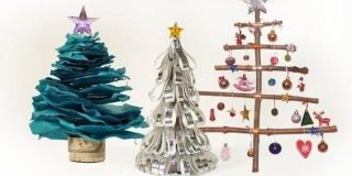 Ιδέες για Χριστουγεννιάτικο Δέντρο με χαρτί, ξύλο. DIY Christmas Tree