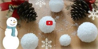 Χριστουγεννιάτικο δέντρο - χιονόμπαλες. Fake snow balls (video)