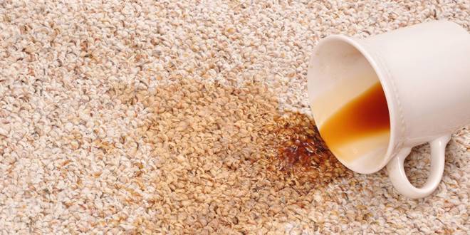 Χαλί με λεκέ από κούπα καφέ που έπεσε - Πως βγαίνουν οι λεκέδες από καφέ | Howto DIY Lekedes