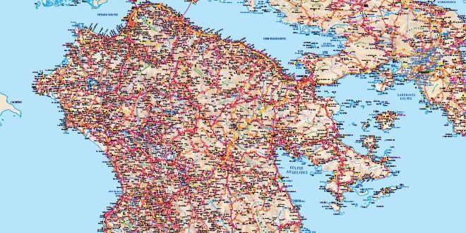Πελοπόννησος χάρτης. Κατεβάστε τον Τουριστικό Χάρτη Πελοποννήσου σε μορφή Pdf και σε υψηλή ανάλυση | Peloponnese download Map