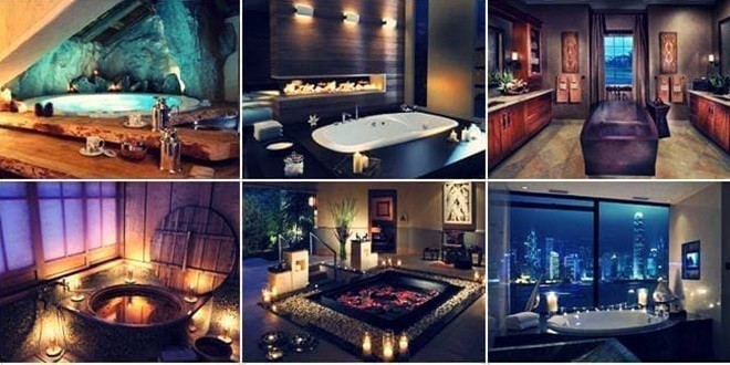 Συλλογή φωτογραφιών (photo gallery) με ρομαντικά μπάνια – μπανιέρες που θα ήθελες να απολαύσεις - Romantic Bathroom Ideas