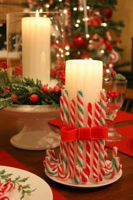 amazing christmas candles and decorations with them 7 20+ Ιδέες Χριστουγεννιάτικης διακόσμησης με κεριά & κηροπήγια
