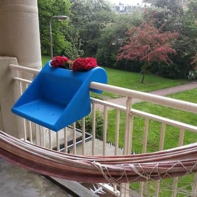 Πολυλειτουργικό τραπεζάκι για μπλαλκόνι | ΒalKonzept ● Νο 1 ● Χρώμα μπλέ