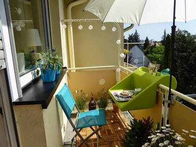 Πολυλειτουργικό τραπεζάκι για μπλαλκόνι | ΒalKonzept ● Νο 12 ● Χρώμα ανοικτό πράσινο