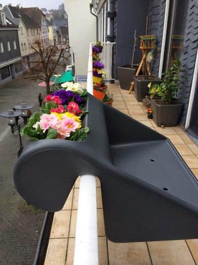 Πολυλειτουργικό τραπεζάκι για μπλαλκόνι | ΒalKonzept ● Νο 14 ● Χρώμα γκρί