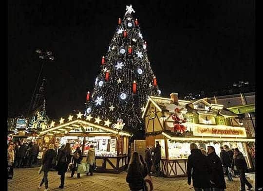 Christmas tree in Dortmund, Germany.