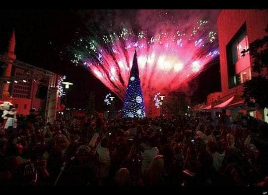 Christmas tree in Beirut, Lebanon