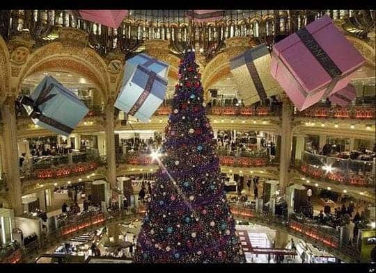 Galeries Lafayette Christmas tree in Paris