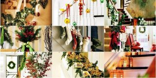 Συλλογή φωτογραφιών με ιδέες Χριστουγεννιάτικης διακόσμησης για σκάλες - Christmas stairs decoration ideas