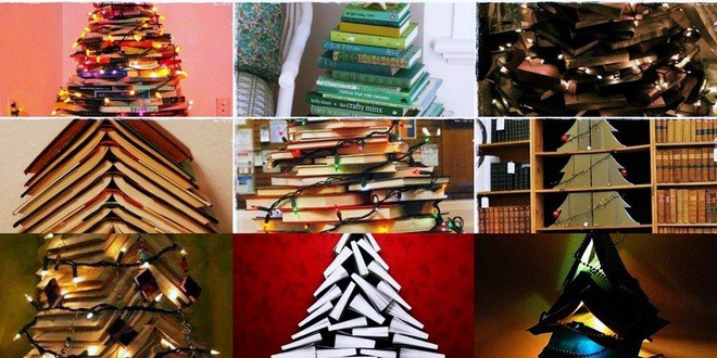 Photo gallery με ιδέες για Χριστουγεννιάτικο δέντρο από βιβλία - Clever DIY Christmas Tree Ideas from books
