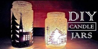 Χριστουγεννιάτικα κηροπήγια με βάζα. DIY Christmas Decor