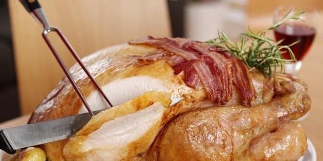 Κόψιμο ψημένης γαλοπούλας την ημέρα των Χριστουγέννων - Το έθιμο και η κλασσική συνταγή για το Χριστουγεννιάτικο γεύμα