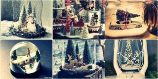 Συλλογή φωτογραφιών για ιδέες διακόσμησης από χιονόμπαλες Χριστουγέννων - Christmas snow globes ideas