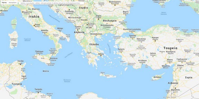 Χάρτης Ελλάδας Google map, δορυφόρος, έδαφος, οδοί κλπ