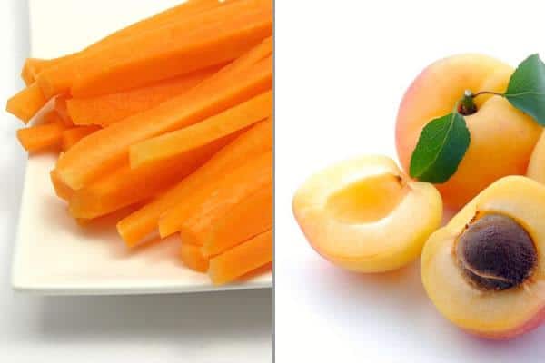 Το β-καροτένιο στο καρότο και στα βερίκοκα β-καροτένιο