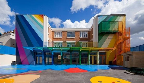 Ecole Maternelle Pajol Écolle Maternelle, Dalles des Olympiades, Paris