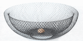 Μπολ κουζίνας με μεταλλικό πλέγμα σε σχήμα του γεωμετρικού στερεού Ημισφαίριο | Hemisphere Bowl