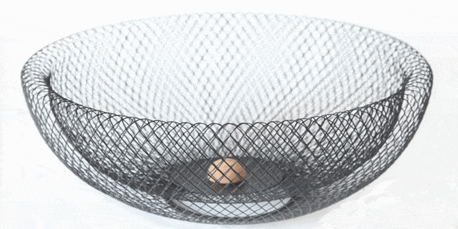 Μπολ κουζίνας με μεταλλικό πλέγμα σε σχήμα του γεωμετρικού στερεού Ημισφαίριο | Hemisphere Bowl