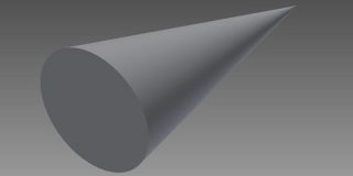 Κατασκευή κώνου παραπέμπει νοητά στο γεωμετρικό στερεό Κώνος και την ακμή - πλευρά του