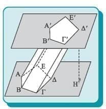 Πρίσμα - Γεωμετρία. Βάσεις, πλευρές, έδρες, ακμές, κορυφές, ύψος και διαγώνιος. Εμβαδόν (Πρισματική επιφάνεια) και όγκος 