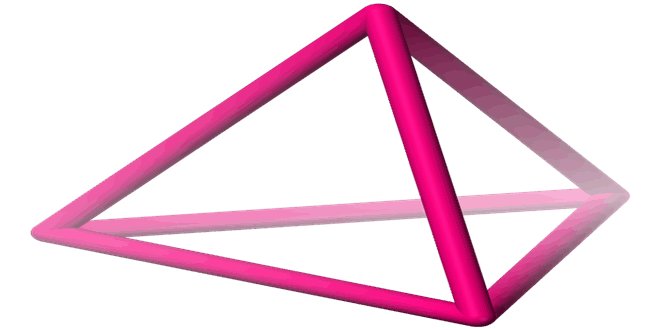 Triangular Pyramid Vector που παραπέμπει στο γεωμετρικό στερεό της Τριγωνικής Πυραμίδας - τετράεδρο και στον όγκο της