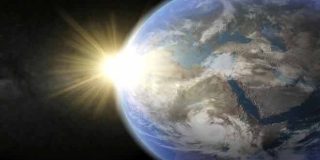 Πλανητής ΓΗ - δορυφορική αποτύπωση σε εαρινή ή φθινοπωρινή ισημερία. Άνοιξη ή φθινόπωρο