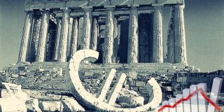 Σύνθεση με Παρθενώνα, ευρώ και οικονομικά διαγράμματα, παραπέμπουν στην Ελληνική Οικονομία - Βασικοί Οικονομικοί Δείκτες