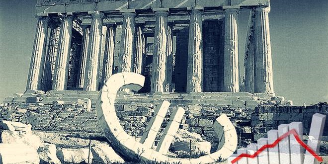 Σύνθεση με Παρθενώνα, ευρώ και οικονομικά διαγράμματα, παραπέμπουν στην Ελληνική Οικονομία - Βασικοί Οικονομικοί Δείκτες