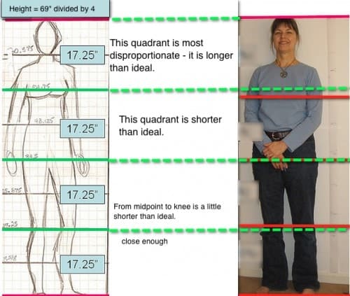 Υπολογισμός ιδανικές αναλογίες σώματος - Υπόδειγμα