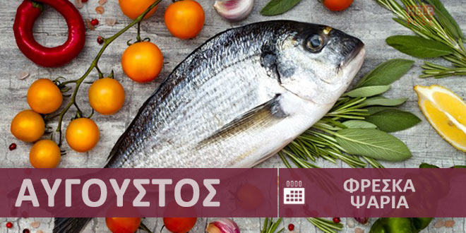 Φρέσκα ψάρια εποχής - εποχικότητα Αύγουστος - Καλοκαίρι σε Ελλάδα | Fresh Fish - Freska Psaria Augoustos