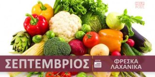 Φρέσκα λαχανικά και κηπευτικά εποχής - εποχικότητα Σεπτέμβριος - Φθινόπωρο | Fresh vegetables - Freska laxanika