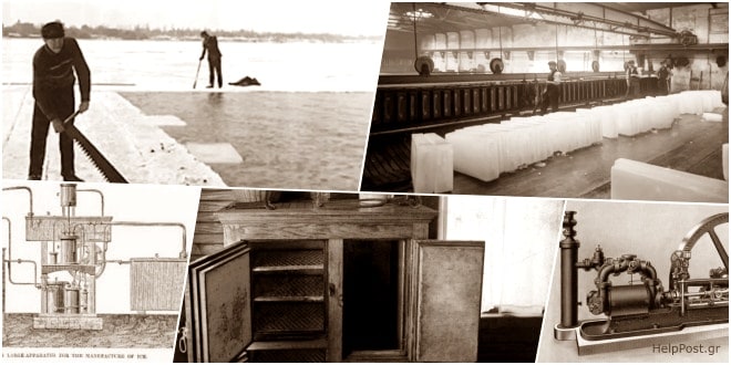 Ιστορία του πάγου, τεχνητής ψύξης και τα πλοία ψυγεία με κατεψυγμένα