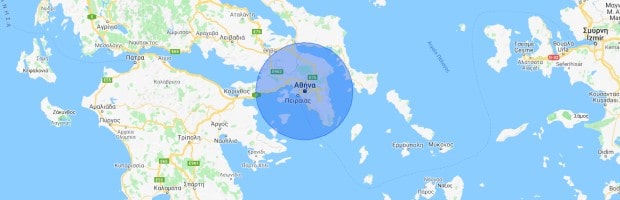Draw a circle with a radius on a map | Σχεδιασμός κύκλου σε χάρτη. Υπολογισμός περιμέτρου και ακτίνας Draw a circle with a radius on a map | Σχεδιασμός κύκλου σε χάρτη. Υπολογισμός περιμέτρου και ακτίνας